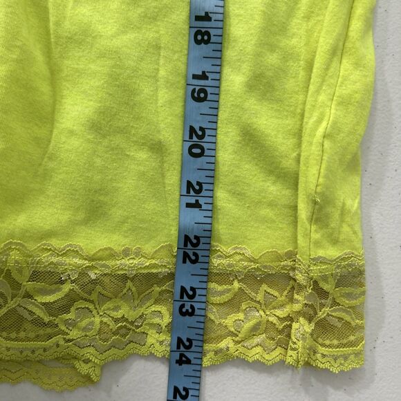 Zanana Outfitters Tank Top Womens M Lime Lace Trim Camisole Feminine Fairy Y2K - Picture 8 of 8